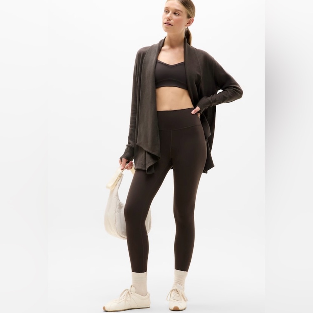 NWT-Athleta Truffle Pranayama Restore Rib Wrap, Large - Picture 4 of 9